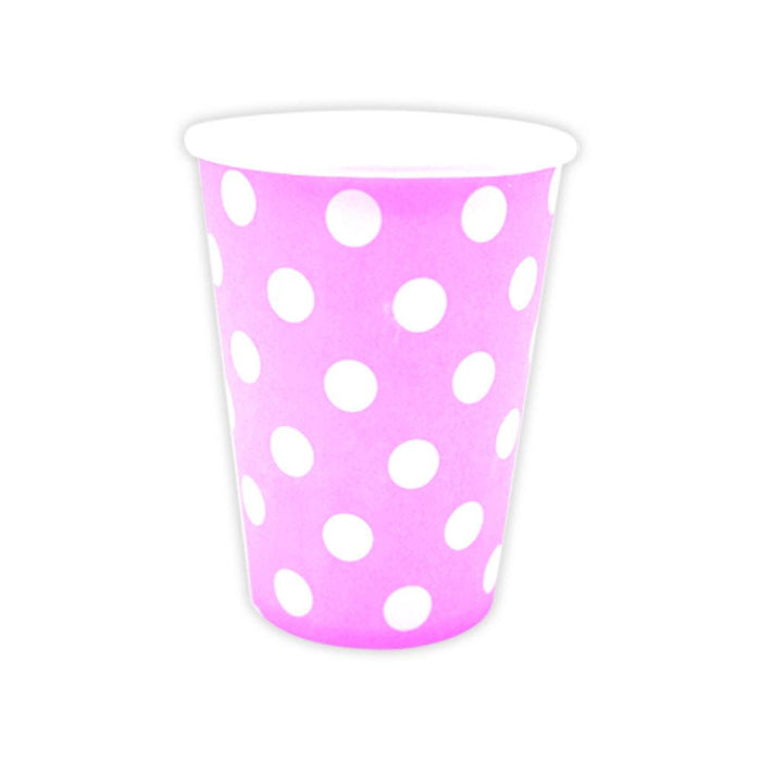 Unique 12oz Hot Pink Paper Cups, 10ct