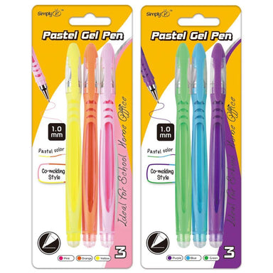6Ct Neon Gel Ink Pen, 0.7mm, assorted ink, 24/pack with Grip — TGP