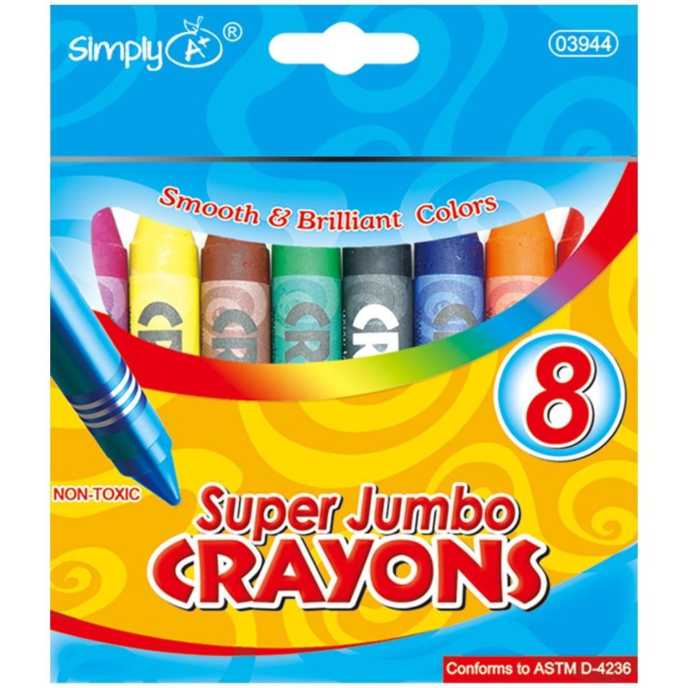 Premium Color Super Jumbo Crayons Coloring Set8-Count24-Pack - G8 Central