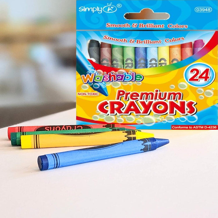 24Ct Washable Crayons 24/pack — TGP