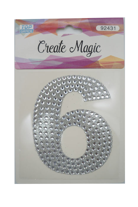 Silver Gem Stickers, 6-Pack