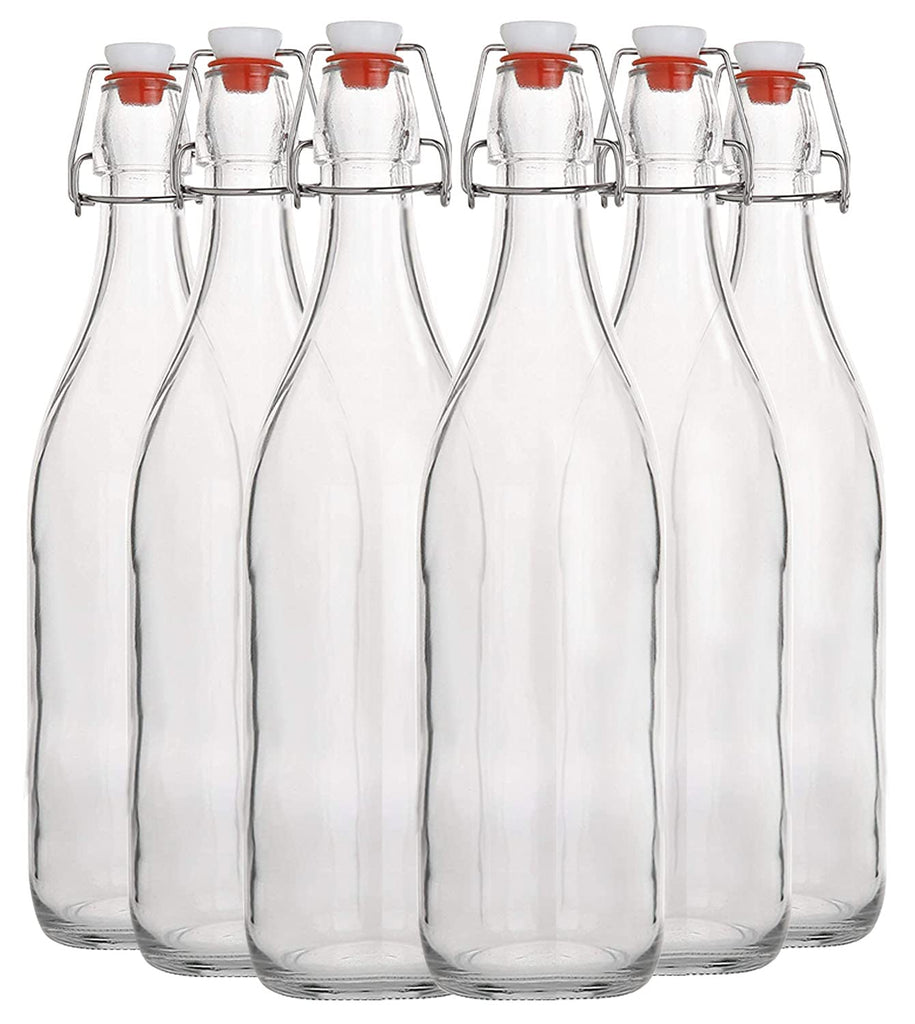 1 Litre Clear Glass Mountain Bottle